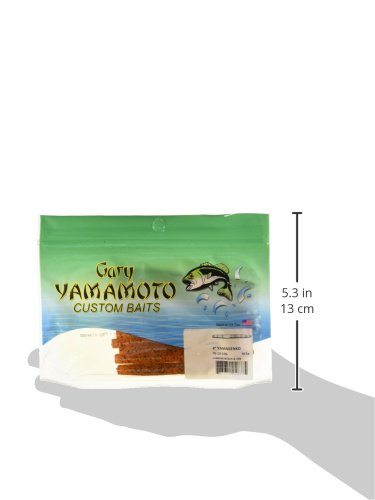 Gary Yamamoto YAM - color: PUMPKIN W/ BLACK & GREEN FLAKE, size: 4 Inch