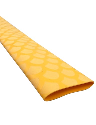 Accering Fishscale Pattern Heat Shrink Tube Fishing Pole Wrap Skid Proof for Sports Racquets Fly Rod (φ15mm, L3.3ft, Yellow) - color: Orange, size: φ15mm, L3.3ft