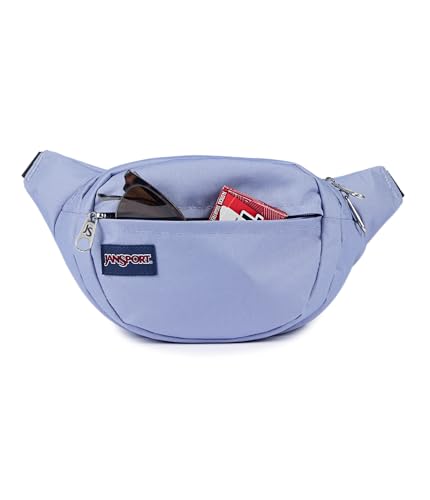 JanSport Fifth Avenue Fanny Pack Crossbody Bags for Women, Men - Stylish, Durable Waist Bag with Adjustable Belt, Main Zippered Pocket, Quick Stash Pocket - Travel Essentials - Black - color: Lavender Ash