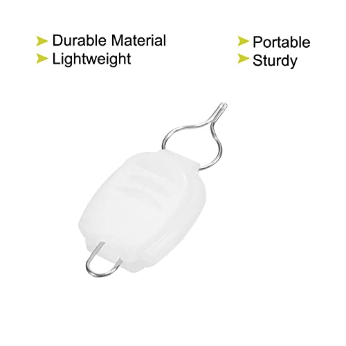 PATIKIL Fishing Line Holders, Baitcasting Reel Fishing Line Holder Clip Buckle Stopper Line Keeper Accessories - color: White
