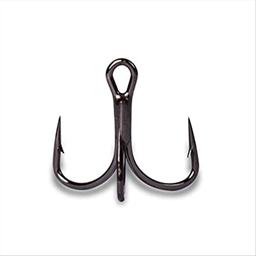 Mustad KVD Elite Triple Grip Treble 2X Short 1X Strong - color: Black Nickel, size: Size 6 (Pack of 6)