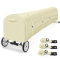 Swimming Pool Solar Reel Cover, 20Ft Heavy Duty Waterproof Pool Solar Blanket Reel Cover, UV Resistant Solar Blanket Reel Roller Covers Swimming Pool Solar Reel Covers for Inground Pool, Begie - color: Beige, size: 20 FT