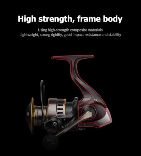 Persei Spinning Fishing Reel - 22LBs Max Drag, 5.2:1 Gear Ratio - Lightweight Ultra Smooth Powerful Saltwater or Freshwater Spinning Fishing Reel, 500 2000 3000 5000 7000 Series