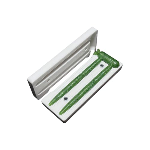 Fishing Lure Molds – Soft Plastic Lure Making Kit, Injection Molds for Soft Plastics, Worm/Paddle Tail/Shrimp DIY Bass Lure Mold - size: 5”