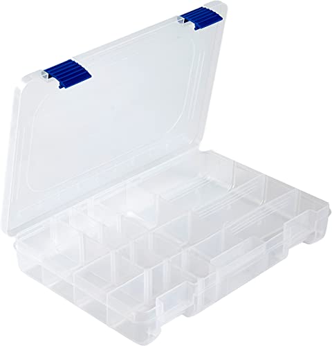 Medium Plastic Fishing Tackle Box Storage Organizer Box 3600 with Adjustable dividers Tackle Tray Parts Crafts Case 4 Pack