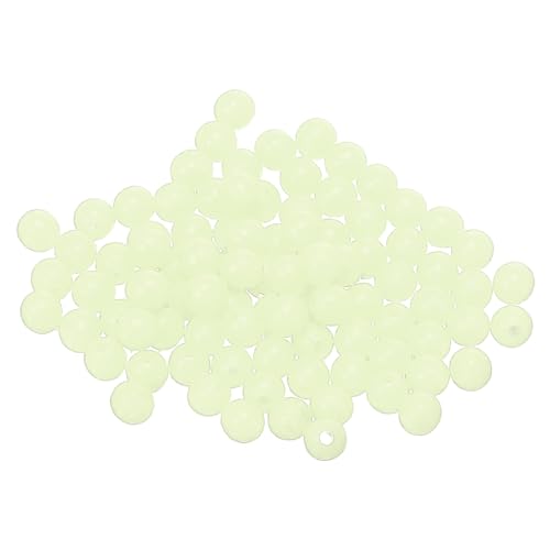 Fishing Beads Glow Hard Plastic Fishing Bait Eggs Lure Rigs Accessories, Fit for Saltwater Freshwater - Round - color: Natural Color, size: 5 mm