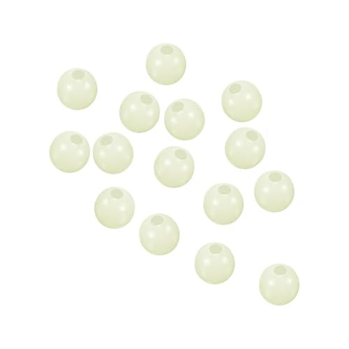 PATIKIL Glow Fishing Beads Plastic Round Rubber Luminous Fishing Bait Eggs Rig Bead Tackle Lures Accessories with Box - color: White, size: 5mm