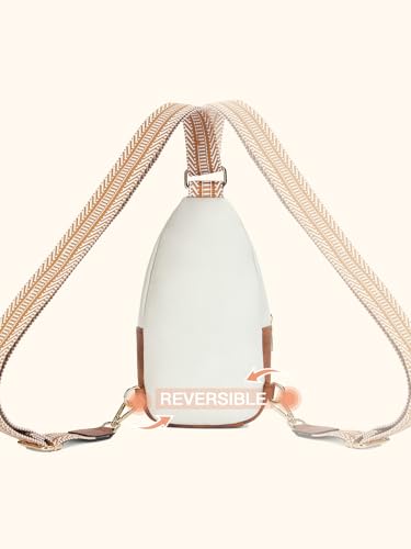 Telena Sling Bag for Women Crossbody Bags Purse for Women Vegan Leather Fanny Pack with Adjustable Strap - color: 0-beige Brown