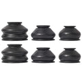 6PCs Universal Ball Joint Head Dust Protection Tie Rod Boot Cover Automotive Replacement Tie Rod End Boots Rubber Track Turn Lower Upper Repair Kit Car Suspension Steering Parts Accessories 3x2 Sizes