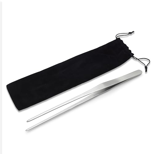 Mandala Crafts Stainless Steel Straight Aquarium Tweezers for Fish Tanks | 15 Inch Forceps, Rust Resistant Stainless Steel, Trimming Aquatic Plants, Bowls, Terrariums, Freshwater & Saltwater Aquascape - color: Stainless Steel Straight Tweezers, size: 15 I