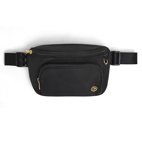 HUGGIES Unisex-Adult Diaper Waistpack Crossbody Bag - color: Black