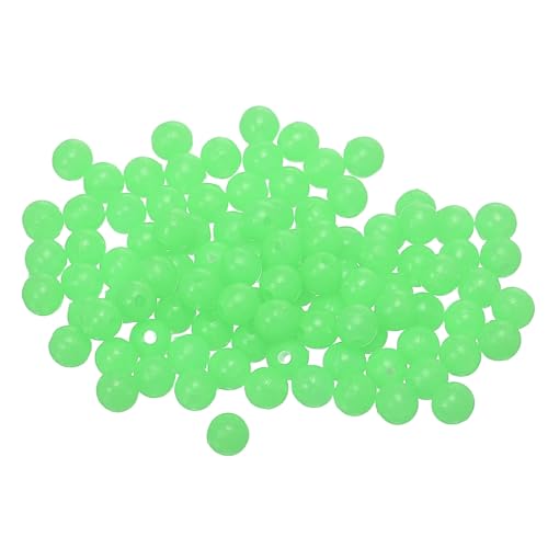 Fishing Beads Glow Hard Plastic Fishing Bait Eggs Lure Rigs Accessories, Fit for Saltwater Freshwater - Round - color: Green, size: 4 mm