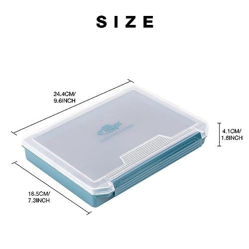 SF Fishing Tackle Box Tray 3600 Slit Foam Case Double Buckle Open Plastic Jig Box Heads Hooks Spinners Spoons Storage Tackle Tray 1Pack - style: 3602-1Pack