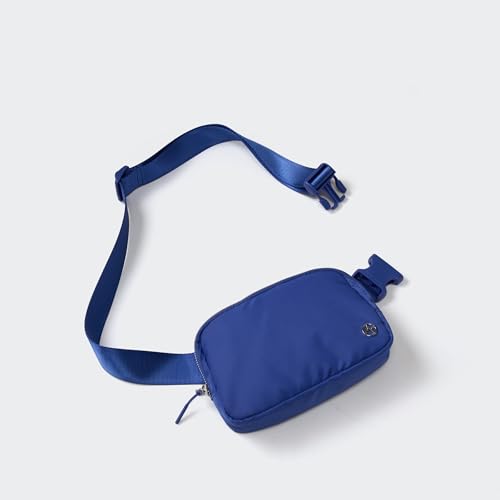 Pander Unisex Belt Bag Fanny Pack for Women with Adjustable Strap, Small Waist Pouch for Workout Running Traveling Hiking - color: Pool Blue