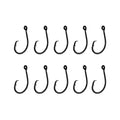 10PCS High-Carbon Steel Circle Hooks Barbed Fishing Hooks with Holes, Freshwater and Saltwater Fishing Hooks for Tuna, Catfish, Bass - size: 2/0