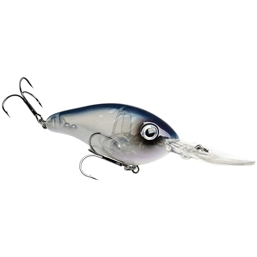 Strike King Pro Model 6XD Fishing Lure, Deep Diving Crankbait, Unique Curved Bill, Free-Floating Rattle Chambers, 1-Ounce, Dives to 19-Feet, Size 1 Treble Hooks - color: Pro Blue, size: 1 oz