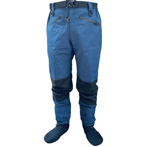 Zip Front Waist High Wader Stockingfoot Wading Pants for Fishing Hunting Kaykaing (XX-Large) Navy