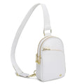 INICAT RFID Blocking Sling Bag, Anti Theft Crossbody Bag for Women Compact Travel Purses Leather - color: White Anti Theft