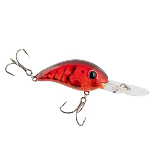Strike King (HC3XDE-743) 3XD Elite Fishing Lure, Deep Diving Crankbait, 2-Inches, 7/16-Ounce, Unique Curved Bill, Dives to 10-Feet, Rattle Chambers, Size 4 Mustad Triple Grip Hooks, Rosie