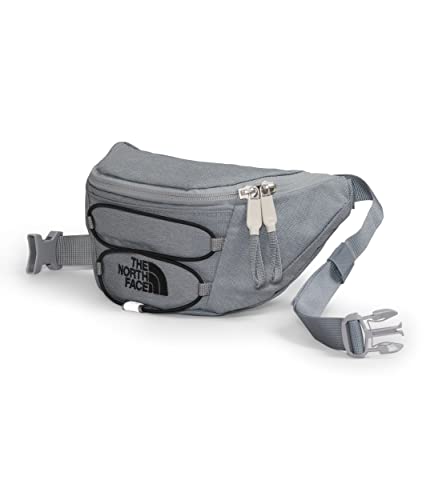 THE NORTH FACE Jester Lumbar Pack | Fanny Pack With Water Repellent Finish, 2.2 Liters, Crossbody Adjustable Strap - color: Mid Grey Dark Heather/TNF Black