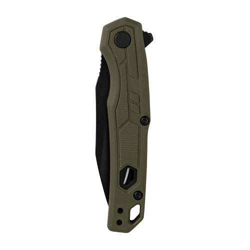 Kershaw Appa Folding Tactical Pocket Knife, Assisted Opening, 2.75 inch Blade and Olive Handle, Small, Lightweight Every Day Carry - color: Olive