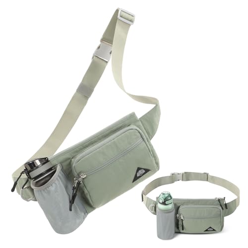 Waist Pack with Water Bottle Holder for Men Women Waist Bag Running Waist Pack Waterproof for Outdoor Travel Cycling Climbing Walking Fit All Phones (Bottle Not Included) (Mint Green) - color: Mint Green