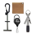 Eupheng Fly Fishing Tools Kit, Fly Fishing Tying Knot Tool, Fly Fishing Tippet Spool Holder, Zinger Retractor and Dry Fly Patch - color: Basic Kit