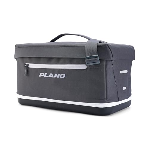 Plano Weekend Softside 3700 Tackle Bag, Cutting-Edge Fishing Tackle Bag, Molded Waterproof Base, Spacious Storage, Die Cut Tool Sleeves, Daisy Chain Attachment Points - color: Slate, style: 3700 Softsider Tackle Bag