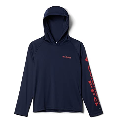 Columbia Terminal Tackle™ Hoodie (Little Kids/Big Kids) - color: Collegiate Navy/Red Spark Logo, size: Small