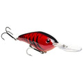 Strike King Pro Model 6XD Fishing Lure, Deep Diving Crankbait, Unique Curved Bill, Free-Floating Rattle Chambers, 1-Ounce, Dives to 19-Feet, Size 1 Treble Hooks - color: Delta Red, size: 1 oz