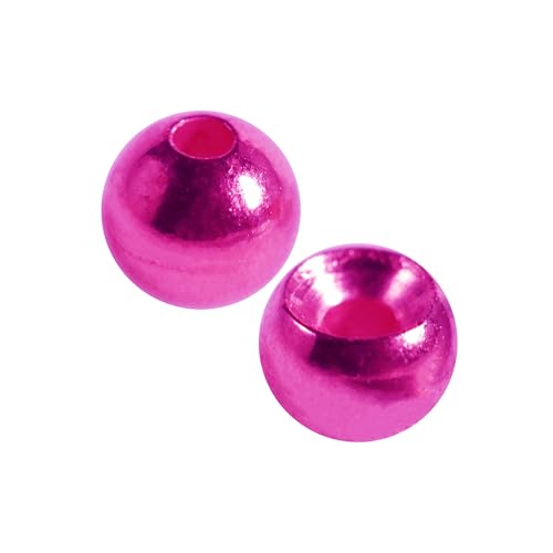 25 Pack 27 Colors 1.5-6.4mm Cyclops Tungsten Beads for Fly Tying - color: Metallic （Rose） Pink, size: 2.0mm(5/64'') 25 Pack
