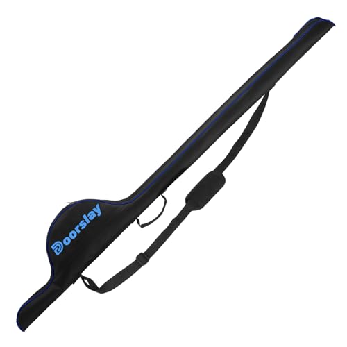 Fishing Rod Bag - 63 Inch Rod & Reel Protective Case, Portable Folding Pole Case, Waterproof Tackle Storage & Organizer - color: Black&Blue