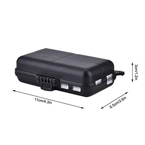 Pissente Fishing Tackle Box, Double Sided 9-Compartment Storage Case with Clear Lids for Lures Hooks Weights, Small Portable Tackle Organizer for Anglers