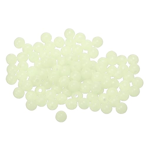 Fishing Beads Glow Hard Plastic Fishing Bait Eggs Lure Rigs Accessories, Fit for Saltwater Freshwater - Round - color: Natural Color, size: 4 mm