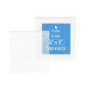 iMailer - 6 Mil Heavy Duty Ziplock Bags with Secure Zipper Seal - 6" x 9" 100 Pack - Reusable Plastic Bags for Food, Crafts, and Hardware Storage - Multipurpose and Durable - size: 6" x 9" 100 PACK