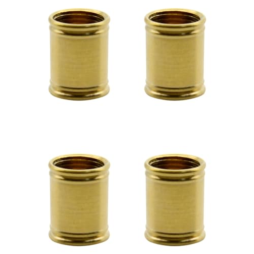 4 PCS Lamp Pipe Coupling 1/8 IP Threaded Brass Light Fixture Hardware for Lamp Repair Parts - color: Gold, size: SET-1