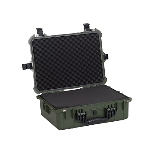 MEIJIA Portable Waterproof Protective Case,Hard Camera Case,Customized Fit Foam Inserted, Elegant Black,Fit for Camera, Equipments, Lens,Drones(Black) - color: Green, size: 19.78"X15.77"X7.41"