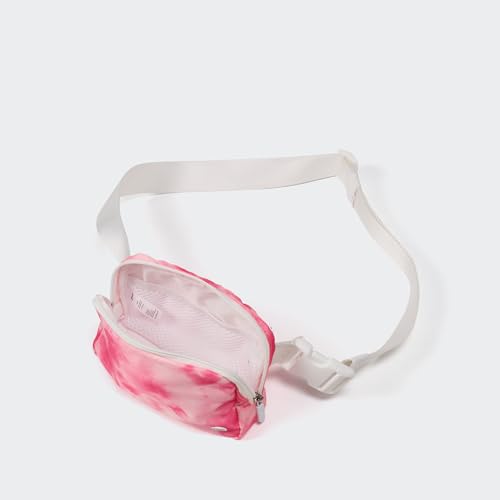 Pander Two Way Zipper Fanny Pack Nylon Everywhere Belt Bag for Women, Water Repellent Waist Packs, Crossbody Bags with Adjustable Strap (Cloud Pink) - color: Cloud Pink