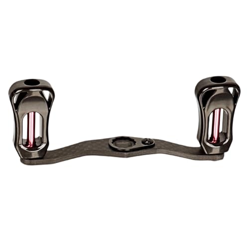 Fishing Reel Handle, Carbon Fiber Baitcasting Reel Handle Lightweight Double Arm Handles for Freshwater Saltwater - color: Pink