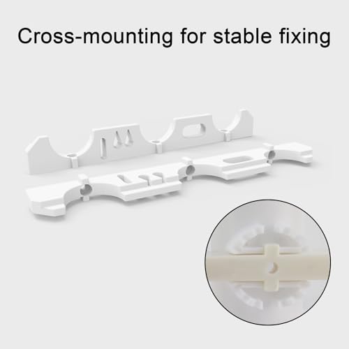 Aventik Tube Fishing Rod Holder Bracket Wall Mounted Boat Side Mount Tool Holder Tube Links with Screws 1/2/3/4/6 Pole Tube Fishing Rod Holders - color: 6-Pole White