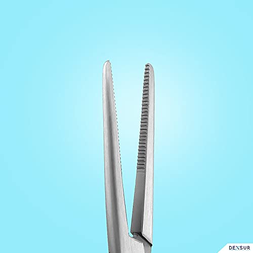 Precision Kelly Hemostat Forceps Locking Tweezers Clamp, Silver, 6.25 Inches, Straight Stainless Steel - size: 6.25", style: Straight