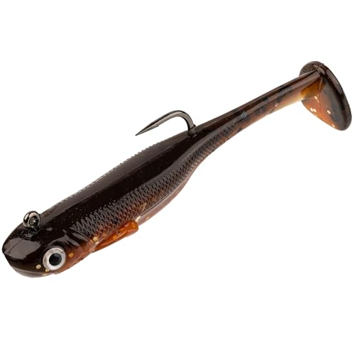 Strike King Homing Minnow Fishing Lure, Pre-Rigged Soft Plastic Swimbait, 3-Pack - color: Orange Bream, size: 2.5", 3/8oz