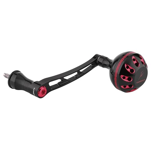 GOMEXUS Power Handle for Shimano Stradic FL FM Stella Vanford Vanquish Nasci Twinpower 1000-5000 Spinning Reel Replacement Crank - color: Black Red-CNC Version