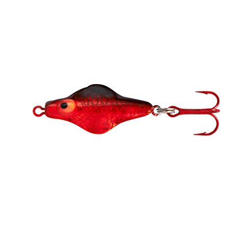 Lindy Rattl'N Flyer Spoon Hybrid Ice Fishing Lure Jigging Spoon - color: Red, size: 1/8 oz