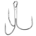 PATIKIL Treble Fish Hooks, Carbon Steel Sharp Round Bend Hook Triple Barbed Hook for Freshwater Saltwater - color: White, size: 45mm/1.77"