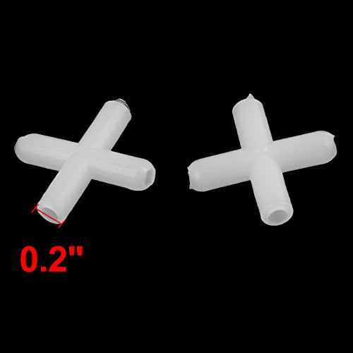 uxcell Aquarium Tank Clear White Four Way Air Line Tubing Connectors 10 Pcs