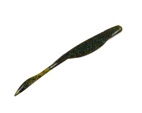 Strike King KVD Perfect Plastics Caffeine Shad Fishing Lure, Soft Plastic Jerkbait, Unique Air-Filled Bubble Tail, Heavy Salt, Coffee Scent - color: Green Pumpkin Sapphire