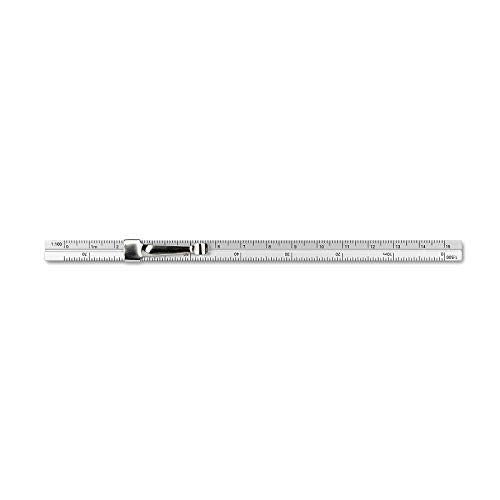 Alumicolor 3611-1 Aluminum Combination Pocket Scale With Clip, 6IN, Silver - color: Silver, size: 6 Inch, style: Combination With Clip