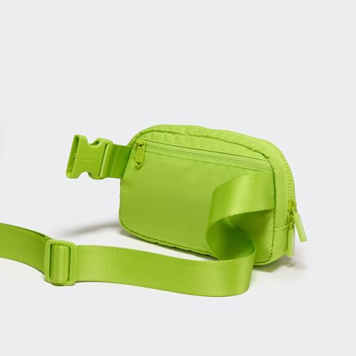 Pander Two Way Zipper Fanny Pack Nylon Everywhere Belt Bag for Women, Water Repellent Waist Packs, Crossbody Bags with Adjustable Strap(Grape Green). - color: Grape Green