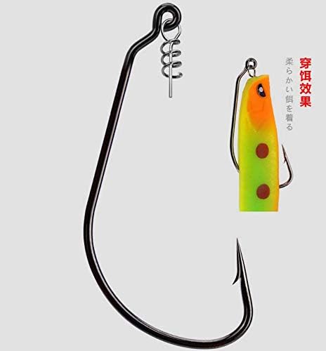 50pcs/Box Fishing Treble Hooks, High Carbon Steel Fishing Hooks Kit, Sharp & Round Bend Fishing Treble Hooks for Catfish Lures Baits Bass Fishing Accessories - color: Swimbait Hooks with Twistlock